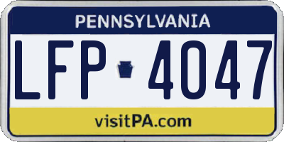 PA license plate LFP4047