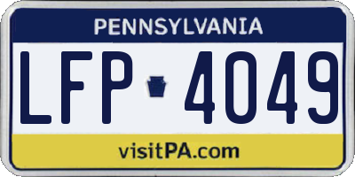 PA license plate LFP4049