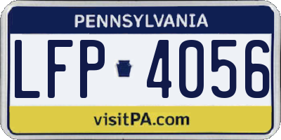 PA license plate LFP4056