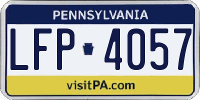 PA license plate LFP4057