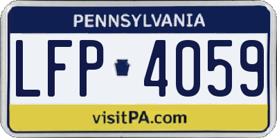 PA license plate LFP4059