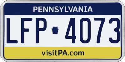 PA license plate LFP4073