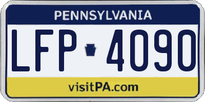 PA license plate LFP4090