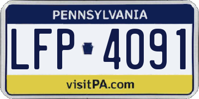 PA license plate LFP4091
