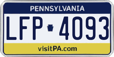 PA license plate LFP4093