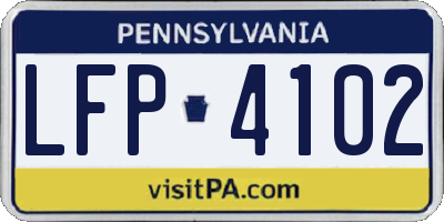 PA license plate LFP4102