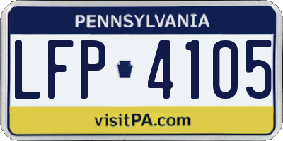PA license plate LFP4105