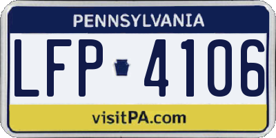 PA license plate LFP4106