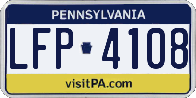 PA license plate LFP4108