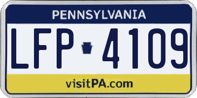 PA license plate LFP4109