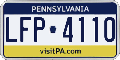 PA license plate LFP4110