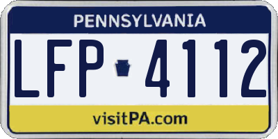 PA license plate LFP4112