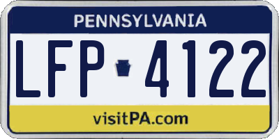 PA license plate LFP4122