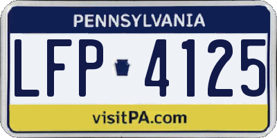 PA license plate LFP4125