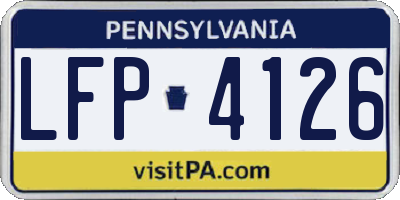 PA license plate LFP4126