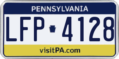 PA license plate LFP4128