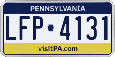 PA license plate LFP4131