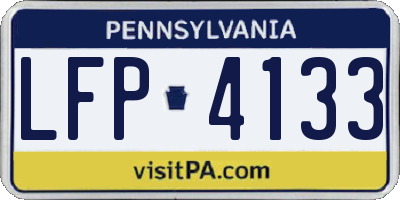 PA license plate LFP4133