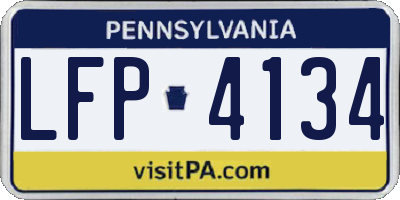 PA license plate LFP4134