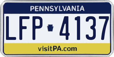 PA license plate LFP4137