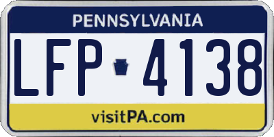 PA license plate LFP4138