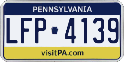 PA license plate LFP4139