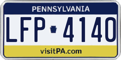 PA license plate LFP4140