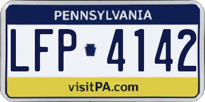 PA license plate LFP4142