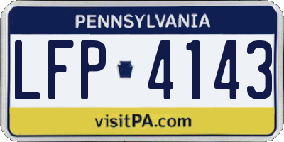 PA license plate LFP4143