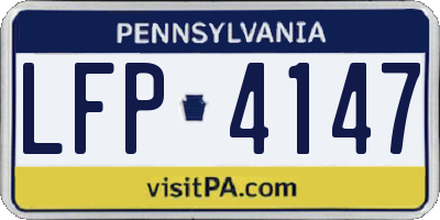 PA license plate LFP4147