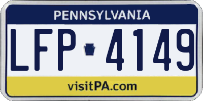 PA license plate LFP4149