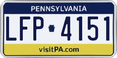 PA license plate LFP4151