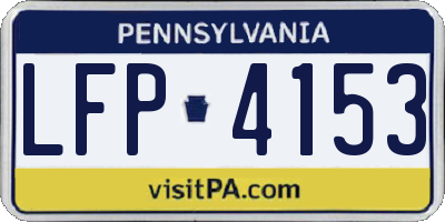 PA license plate LFP4153