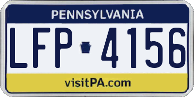 PA license plate LFP4156