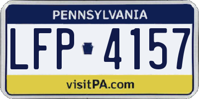 PA license plate LFP4157