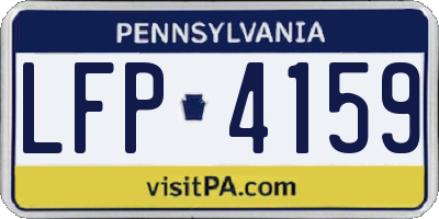 PA license plate LFP4159