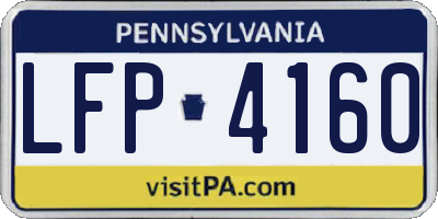 PA license plate LFP4160