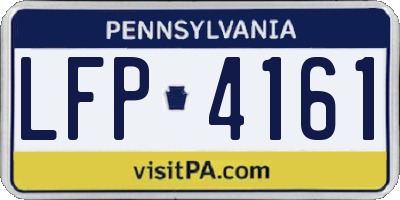 PA license plate LFP4161