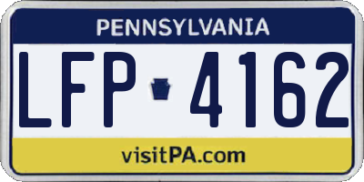 PA license plate LFP4162