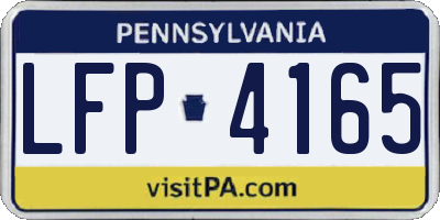PA license plate LFP4165