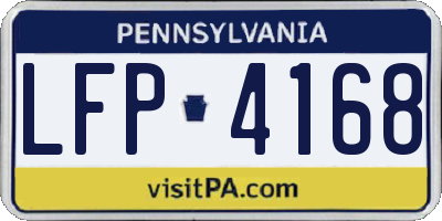 PA license plate LFP4168