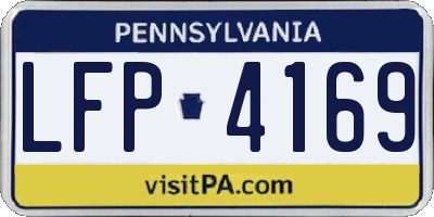 PA license plate LFP4169