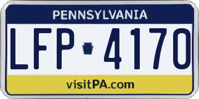 PA license plate LFP4170