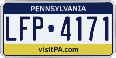 PA license plate LFP4171