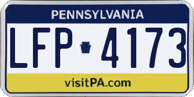 PA license plate LFP4173