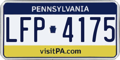 PA license plate LFP4175