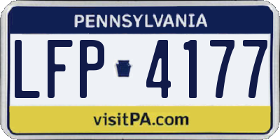 PA license plate LFP4177