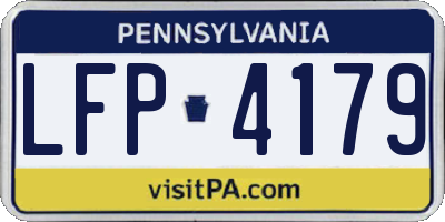 PA license plate LFP4179