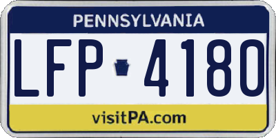 PA license plate LFP4180