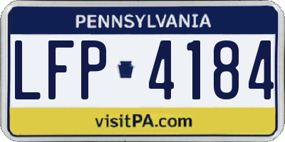 PA license plate LFP4184